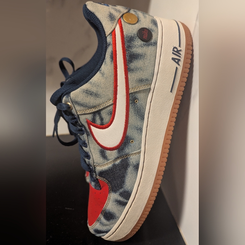 Nike Air Force 1 Low “Acid Wash Denim” Size 10 Used Excellent MSRP $237 - Picture 6 of 15